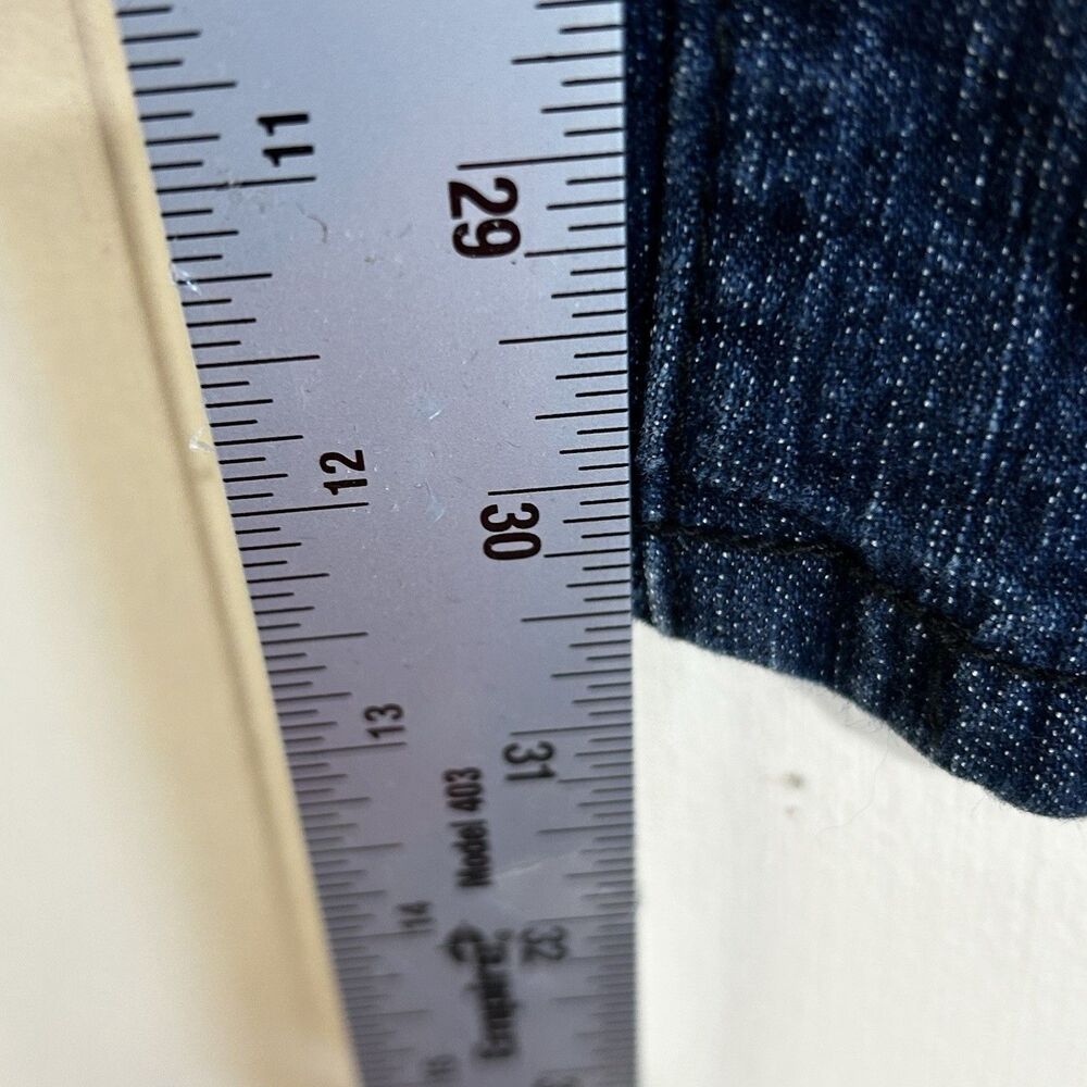 Jz Jeans Y2K Women's Blue Dark Wash Skinny Jeans Size 11 Low Rise Rhinestone - Picture 13 of 15